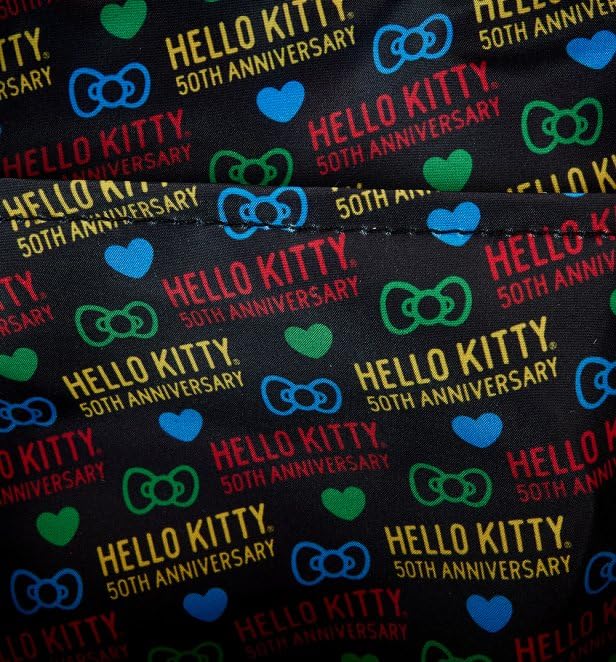 Loungefly Hello Kitty 50th Anniversary Classic AOP Nylon Square Kids Mini Backpack