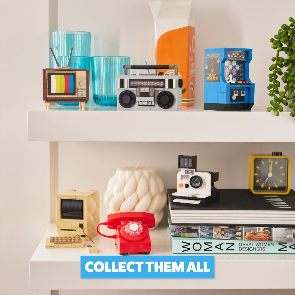 MAX Premium Retro Building Bricks - Cassette Radio Building Set for Kids 3+ 4