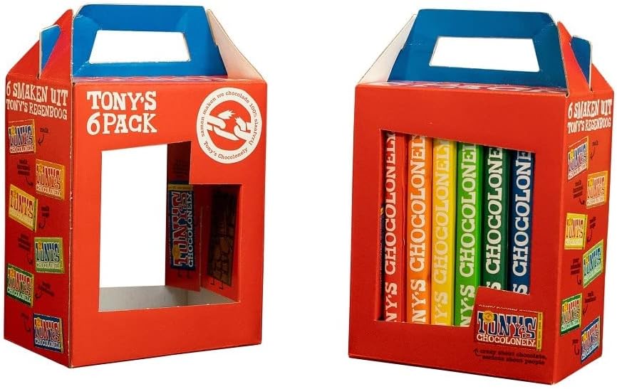 Tony's Chocolonely - Rainbowpack Classic Chocolate Variety Pack (6 x 180g) 3