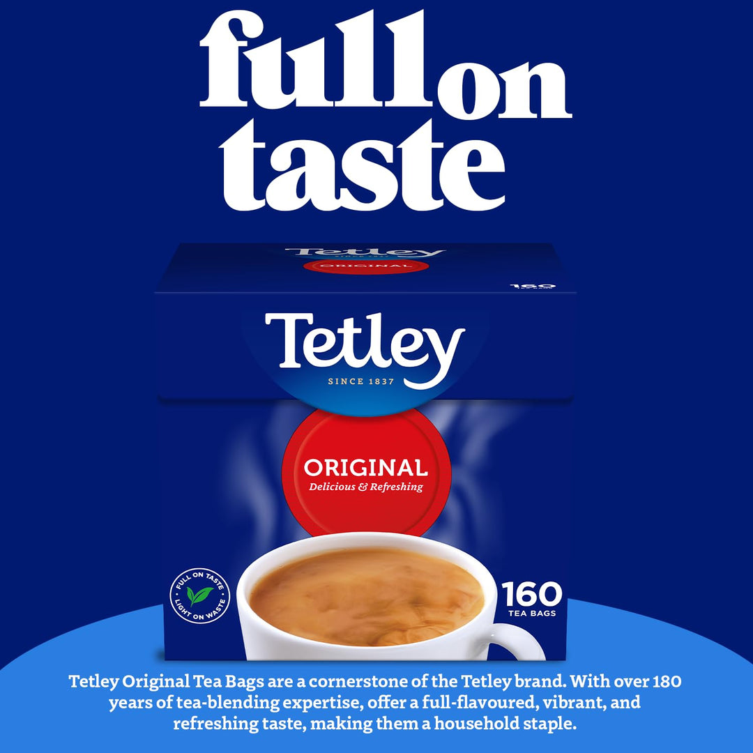 Tetley Everyday Original Tea Bags, 160 Count - Black Tea