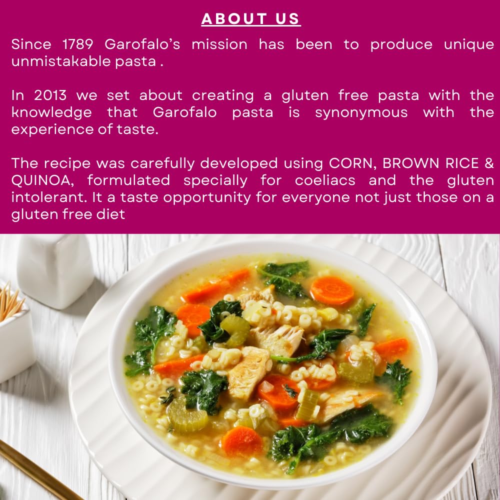 Garofalo Gluten Free Anellini Small Soup Pasta, 400g - Corn, Brown Rice & Quinoa
