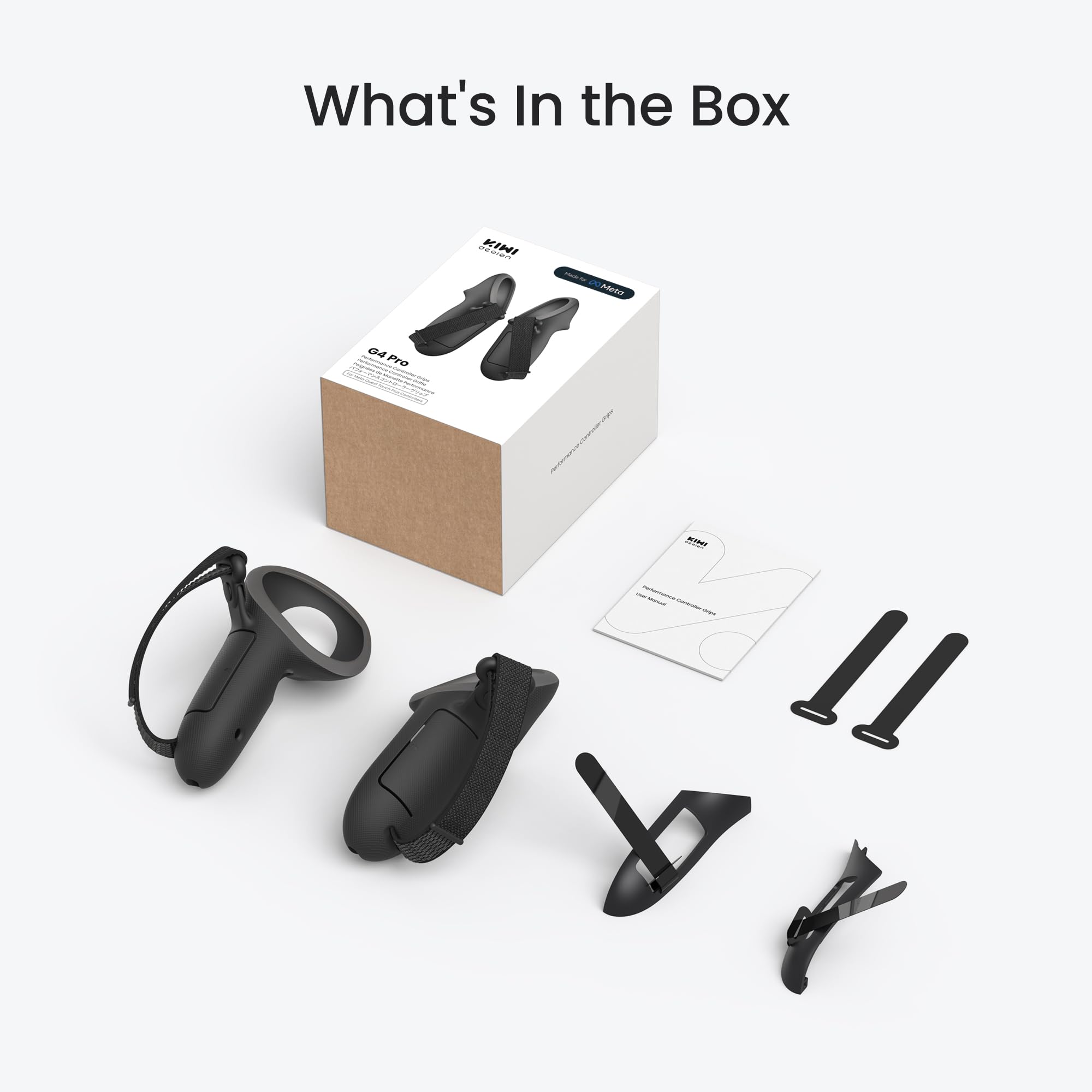 KIWI design G4 Pro Controller Grips for Meta Quest 3/3S – Enhanced Grip with Anti-Slip Texture & Extended Handle 2