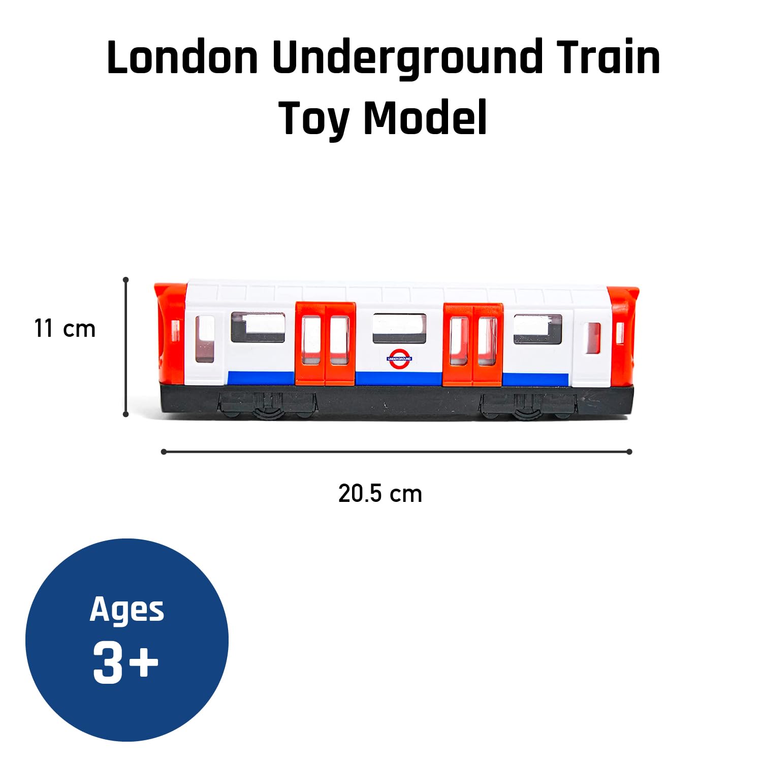 London Underground Train Toy Model - Realistic Plastic Collectible for Kids & Collectors 3