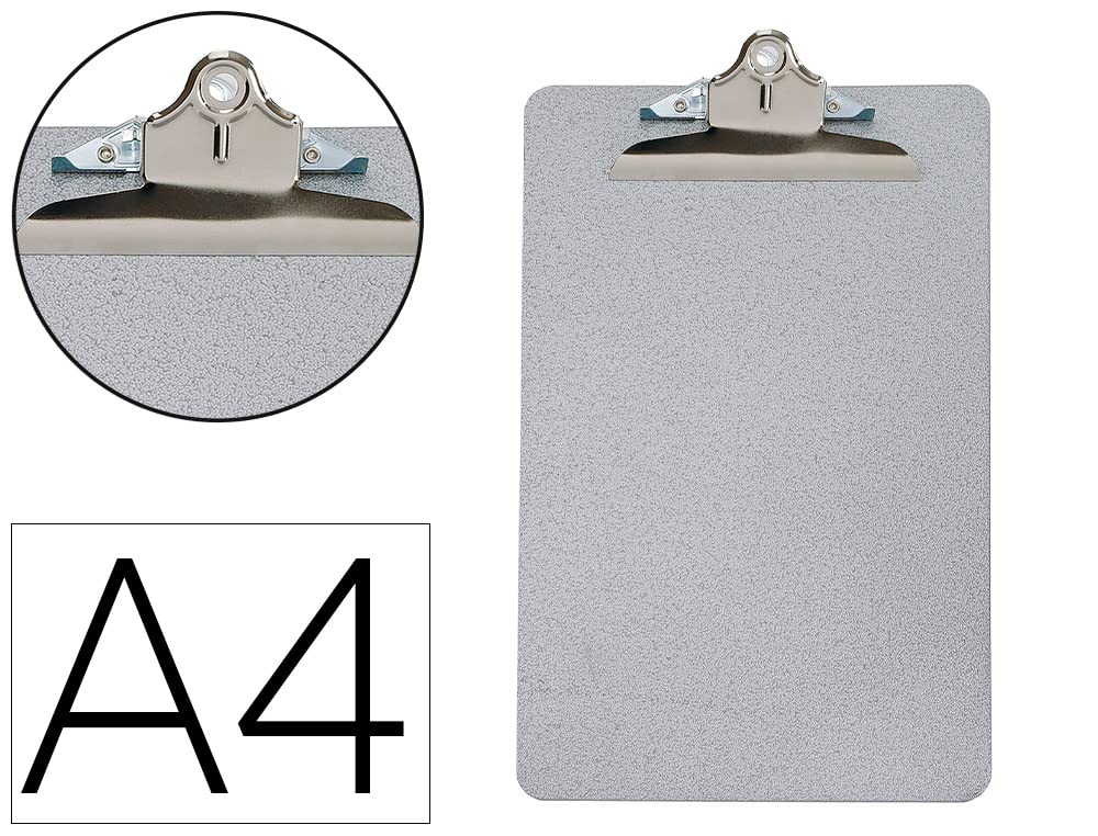 Q-Connect Steel Clipboard - Grey | Supports A4 & Foolscap | 50 Sheet Capacity 4