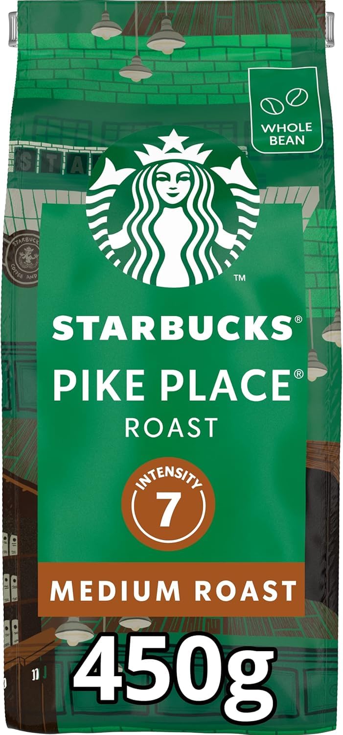 STARBUCKS Pike Place Roast Medium Roast Whole Bean Coffee - 4 x 450g Pack 2