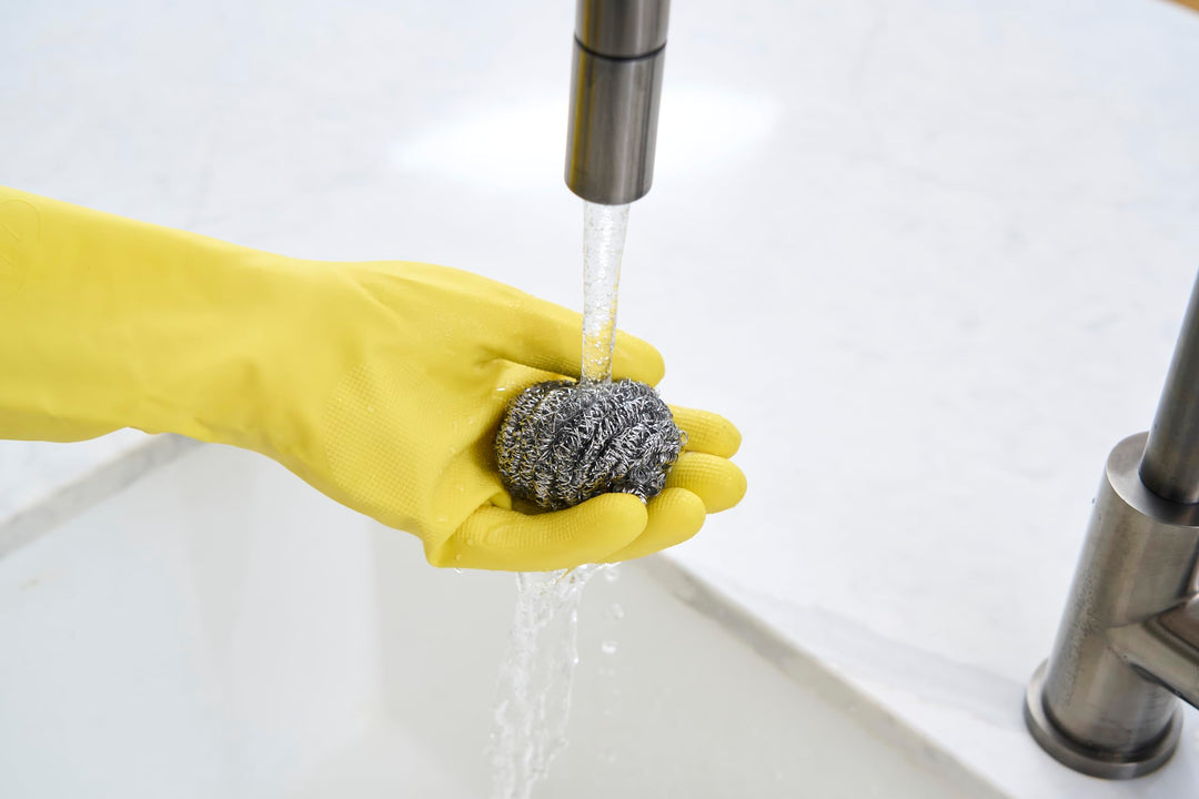 Spontex Essentials Tough Metal Scourers - 12 Packs of 4 (48 Total Scourers)