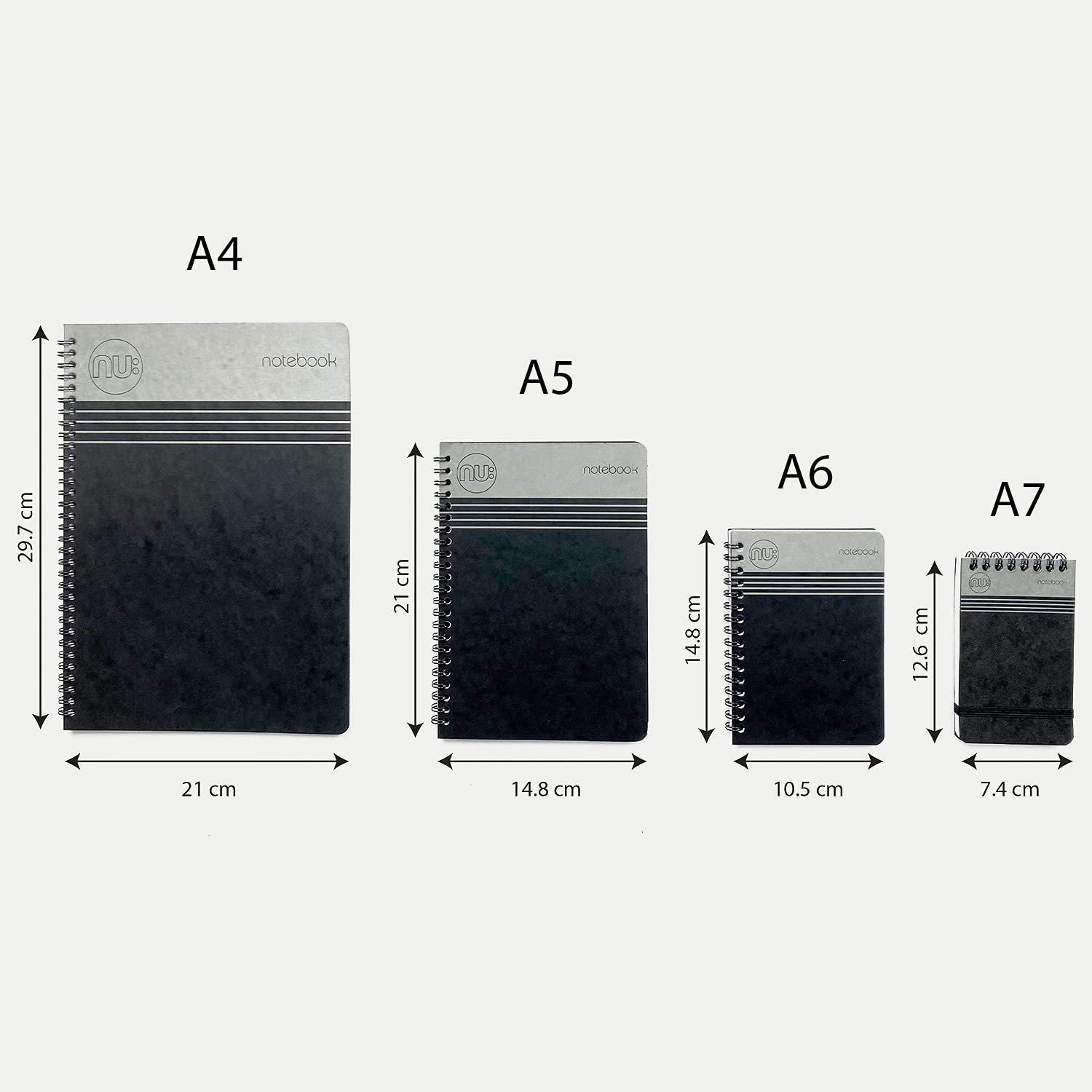 nu: Craze Cloud Range A5 Wirebound Notebook - Black Cover | 110 Pages 80gsm Ruled | Perforated 5