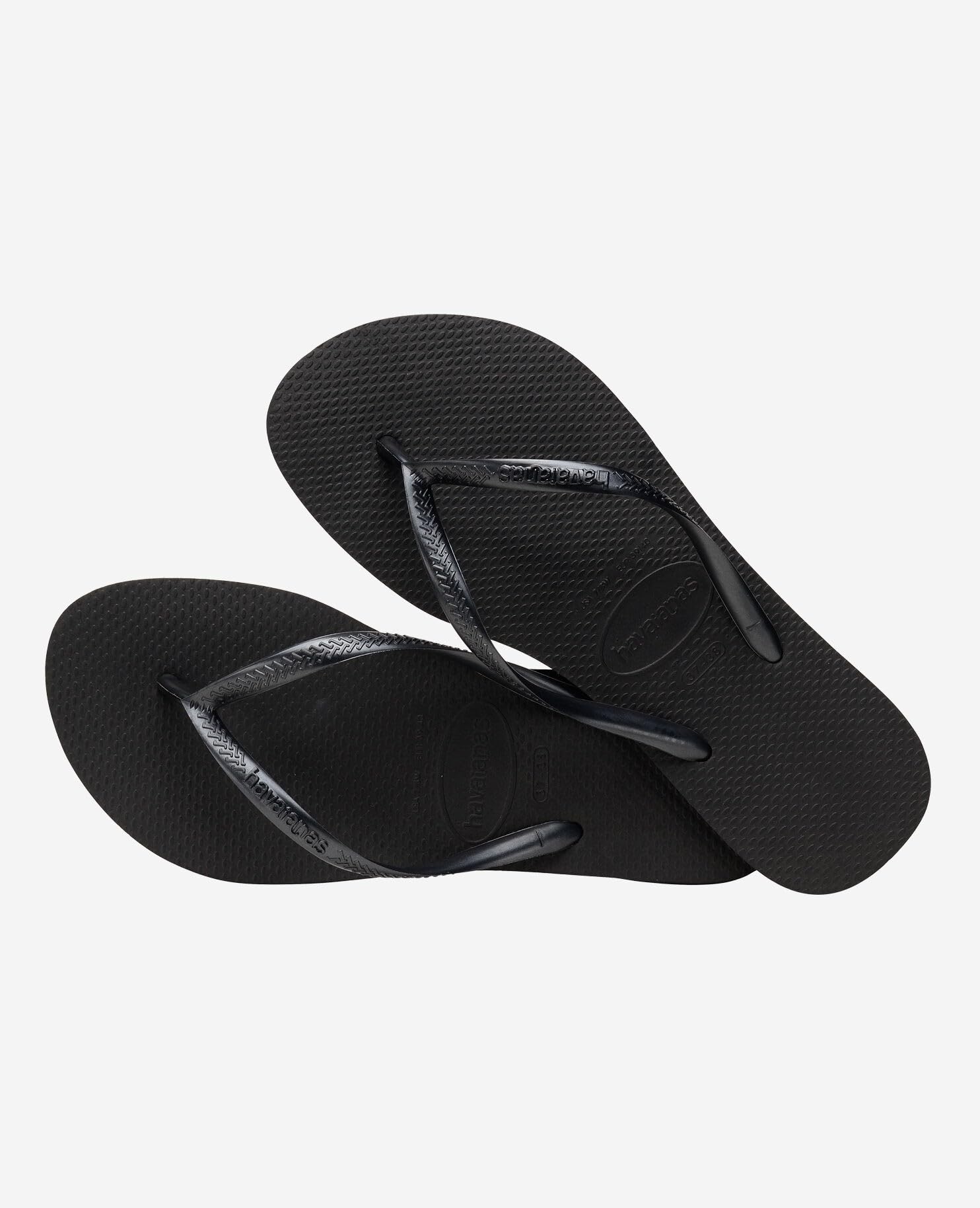 Havaianas SLIM Flip Flops - Women's Black, Size 5 UK | Rubber 4