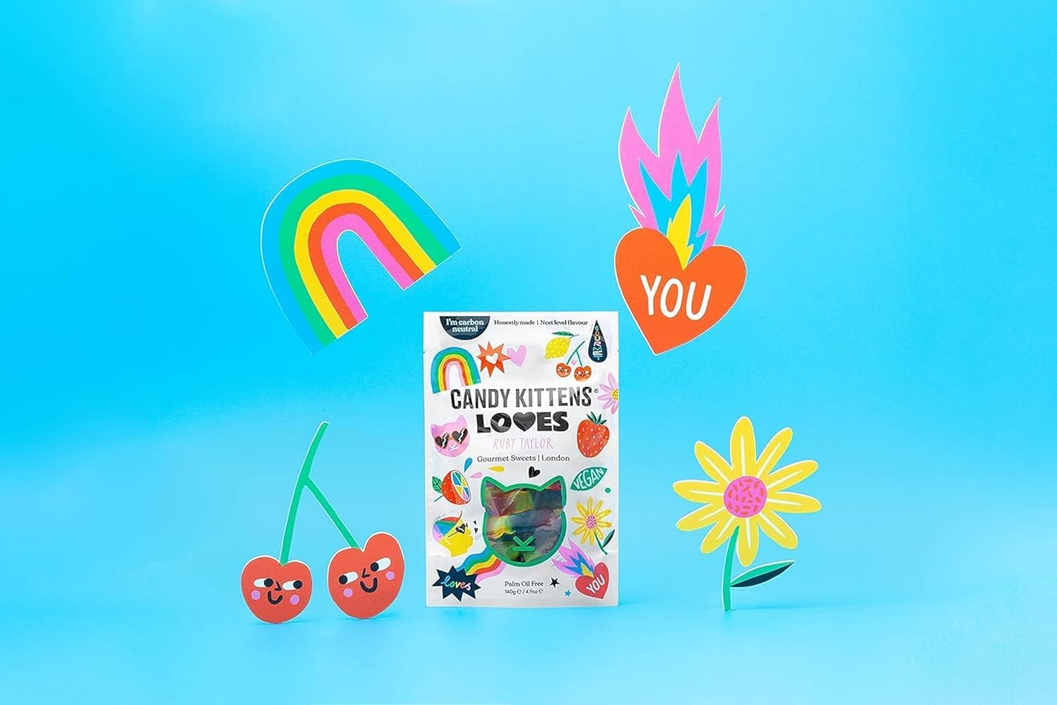 CANDY KITTENS Vegan Sweets CORE Selection - 5 x 140g Chewy Gummy Bundle 6
