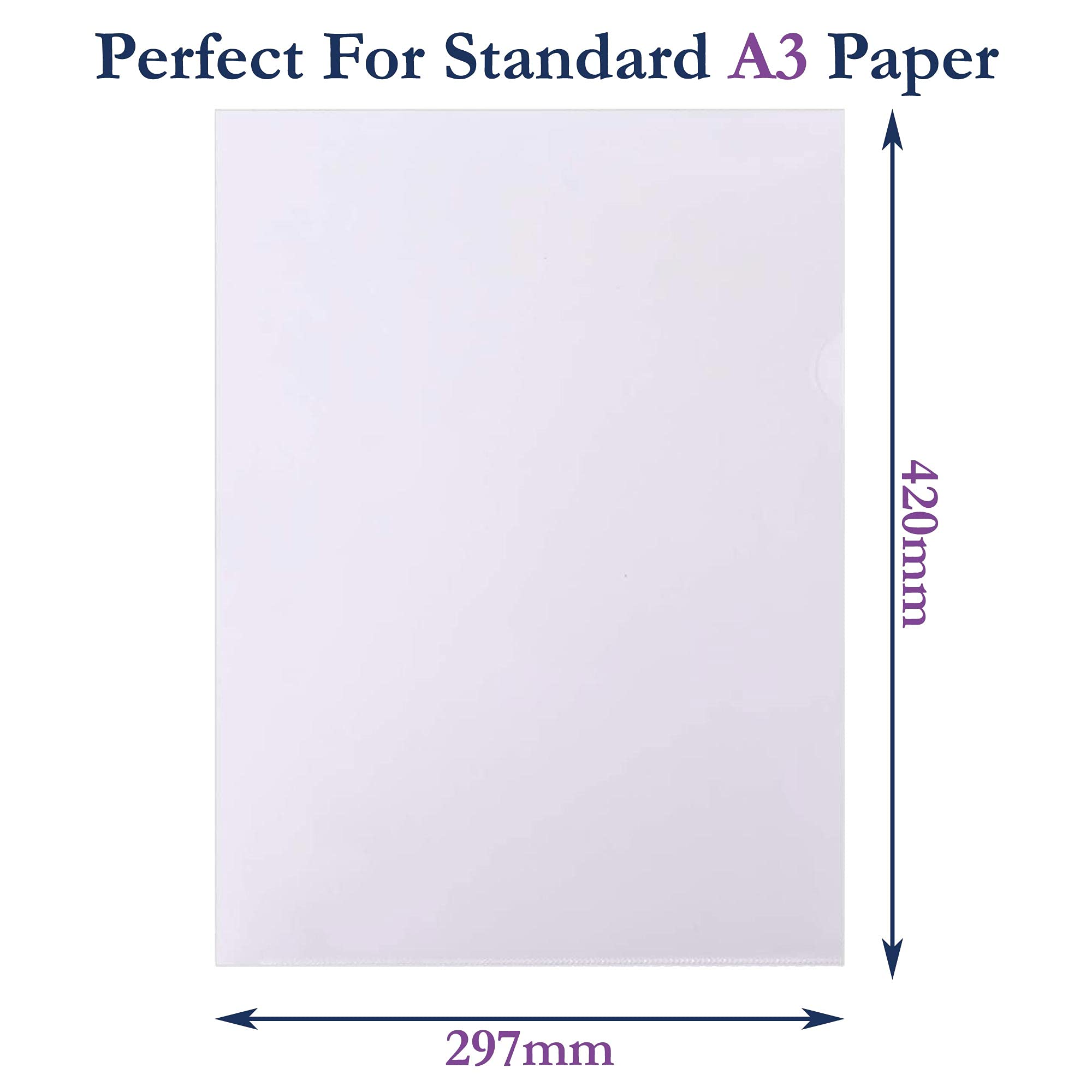 Habercrafts Clear Acetate Sheets - A3 Size, 240 Micron Heavy Duty PVC for Binding & Crafts | 10 Sheets 2