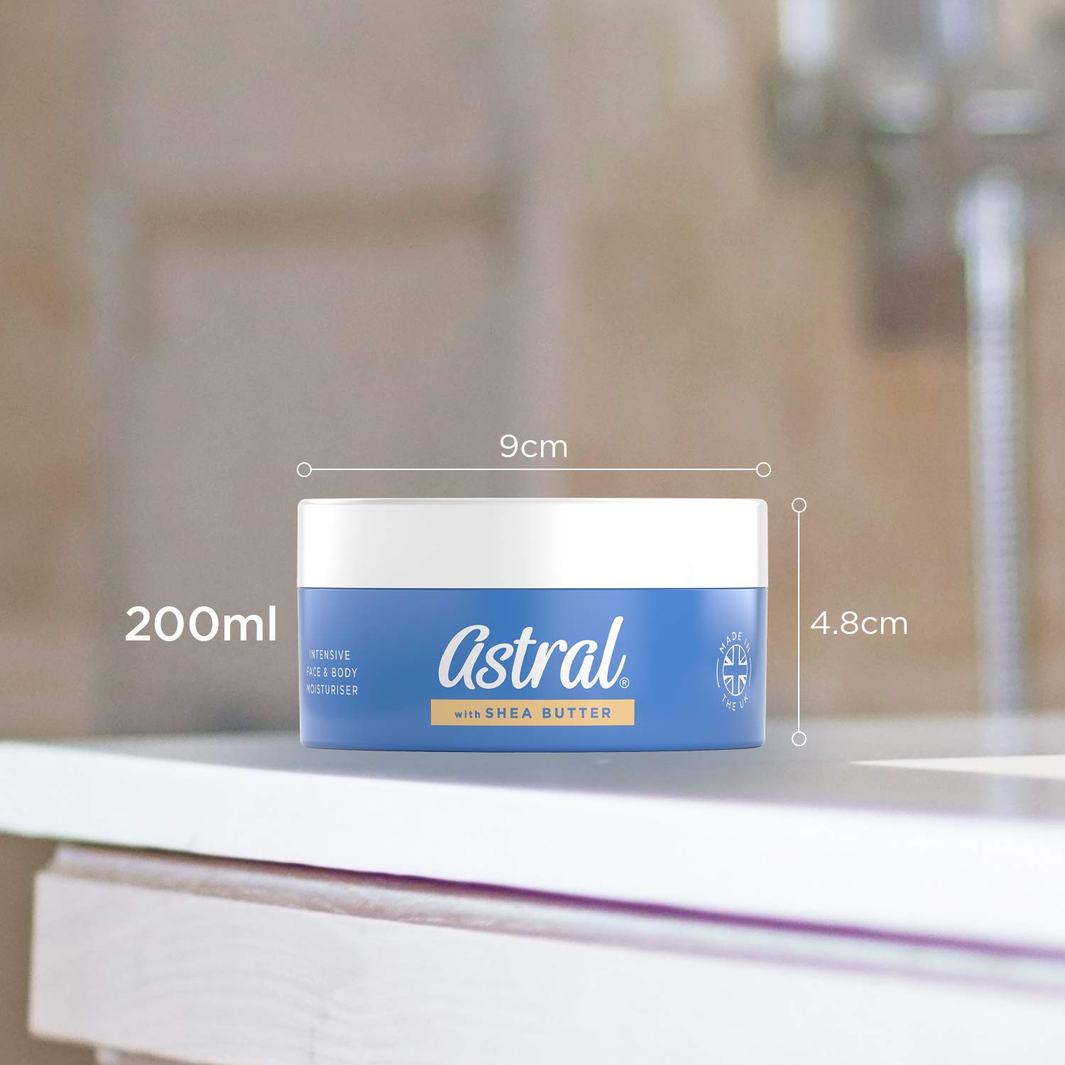 Astral - Face & Body Intensive Moisturiser Cream with Shea Butter (200ml) 2