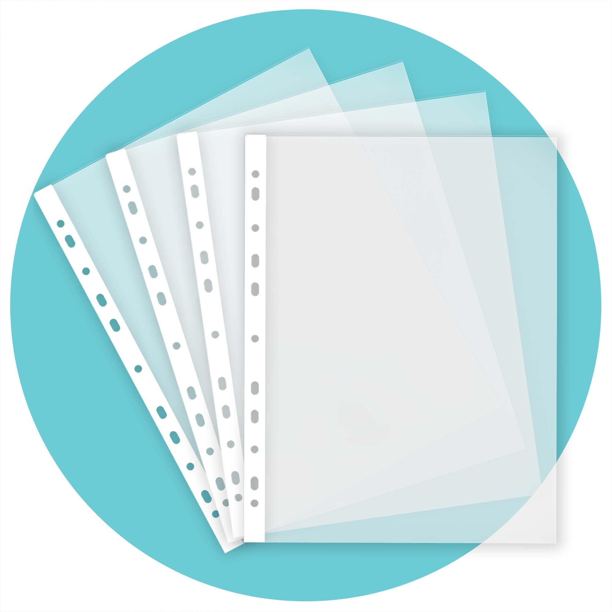 Triplast A4 Punched Pockets - 25 Pack Clear Top Opening Sheet Protectors | 40 Micron 1