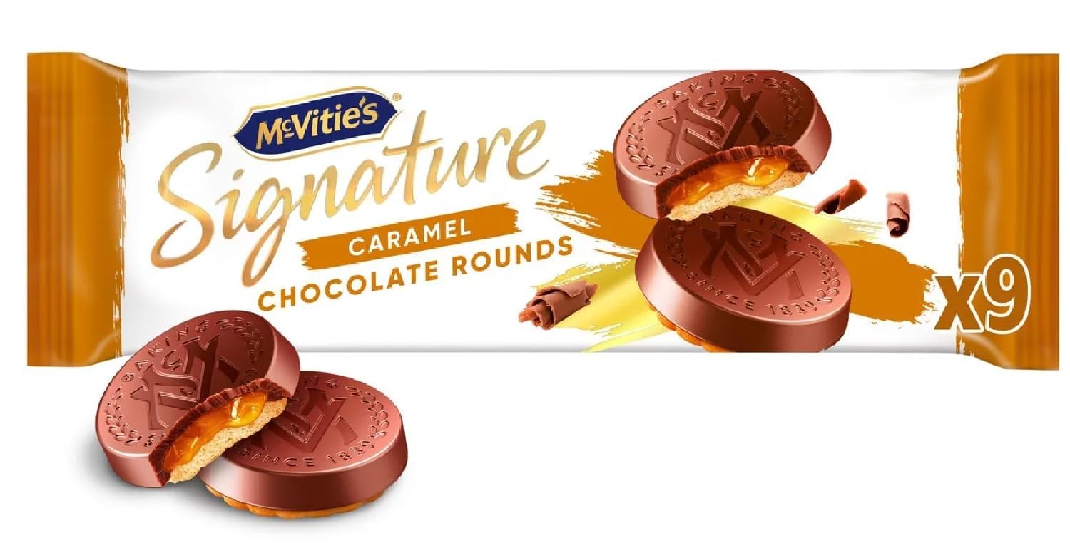 McVitie's Signature Caramel Chocolate Rounds Biscuits - Decadent Treat | 109g 2