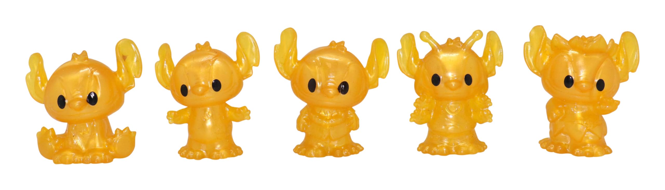 Ooshies Stitch Collectibles 5 Pack Pencil Toppers - Includes Rare Gold Pack Chance, Disney Character Figures, Ages 5+ 5