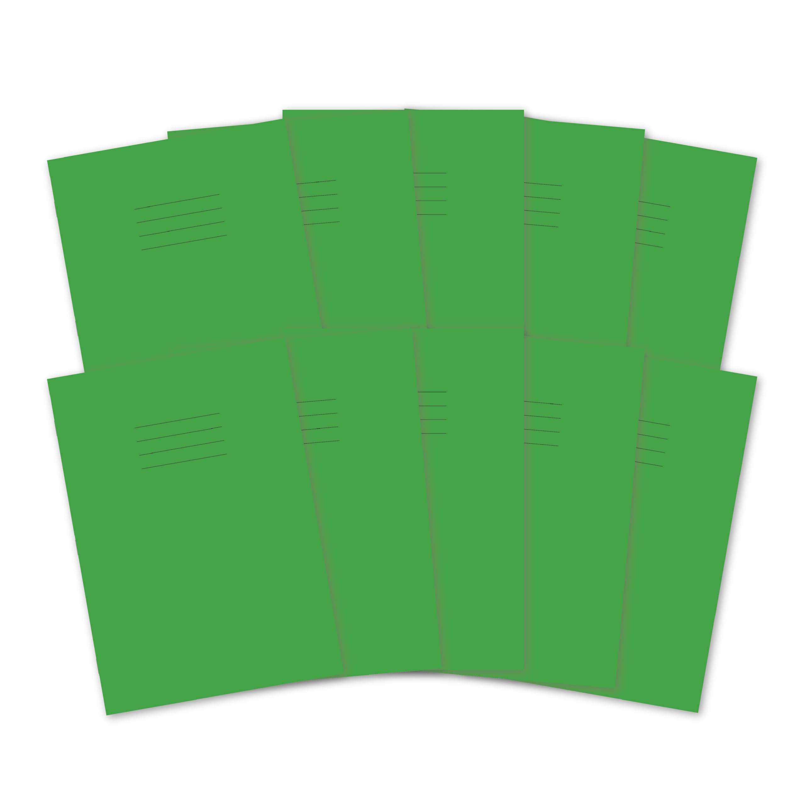 Hamelin A4 Exercise Books - 48 Pages, 8mm Ruled & Margin, Light Green | Pack of 10