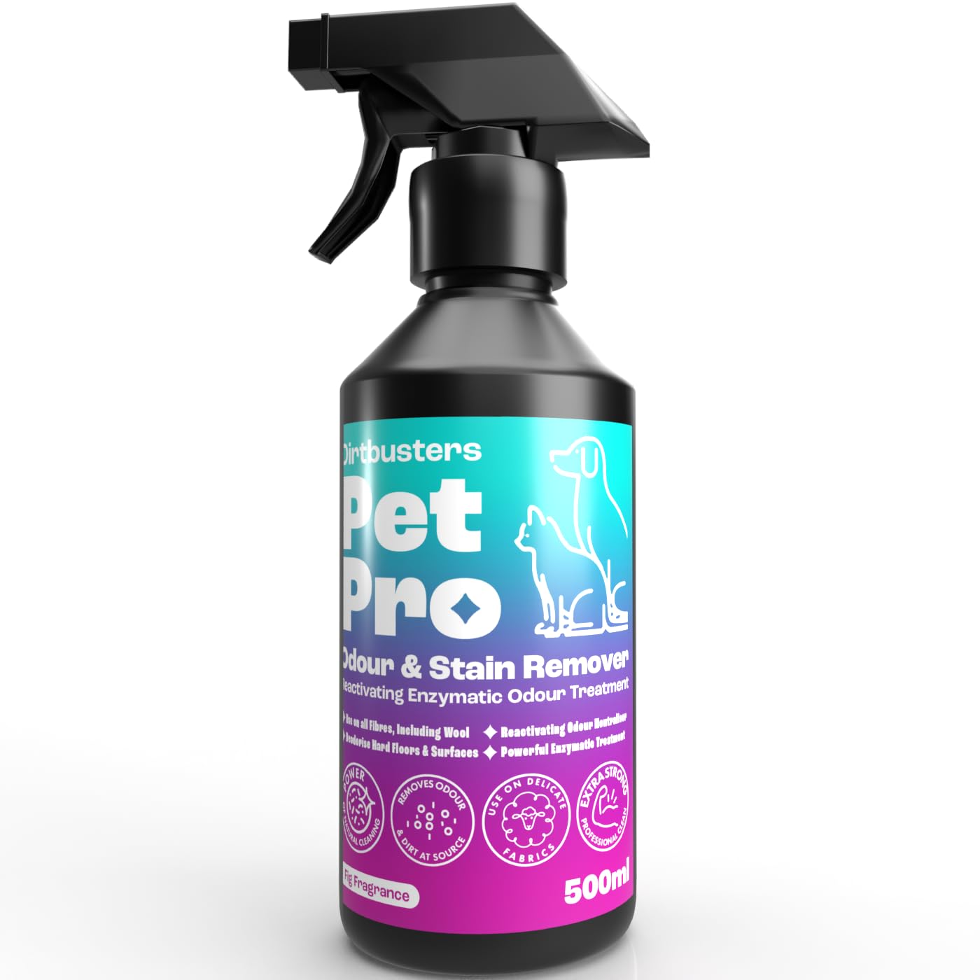 Dirtbusters Pet Pro Stain And Odour Remover Spray - Enzymatic Cleaner | 500 ml | Fig Scent 1