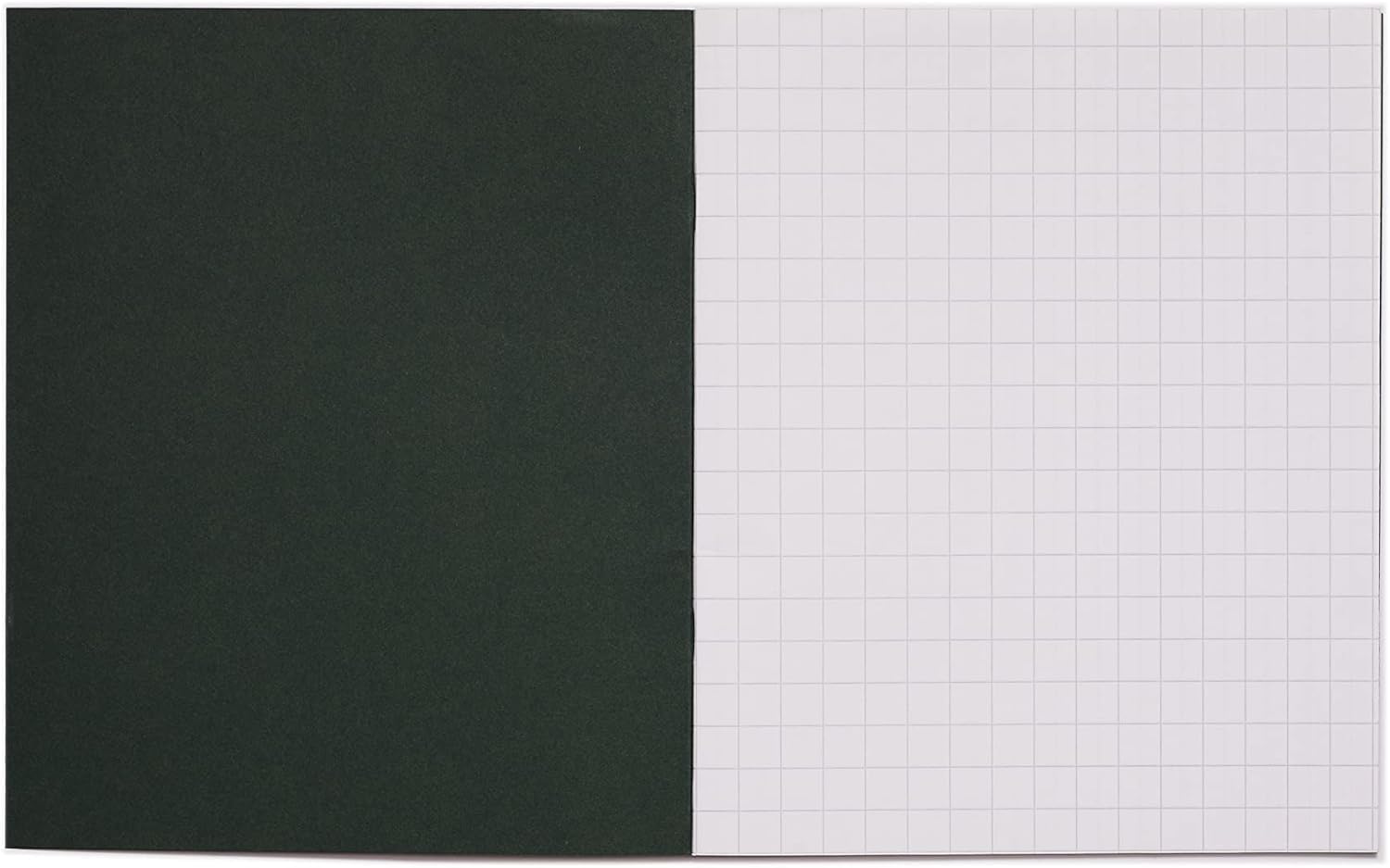 Rhino 8 x 6.5 Exercise Books - 48-Page, 10mm Squared Paper, Dark Green Cover | 10-Pack 5
