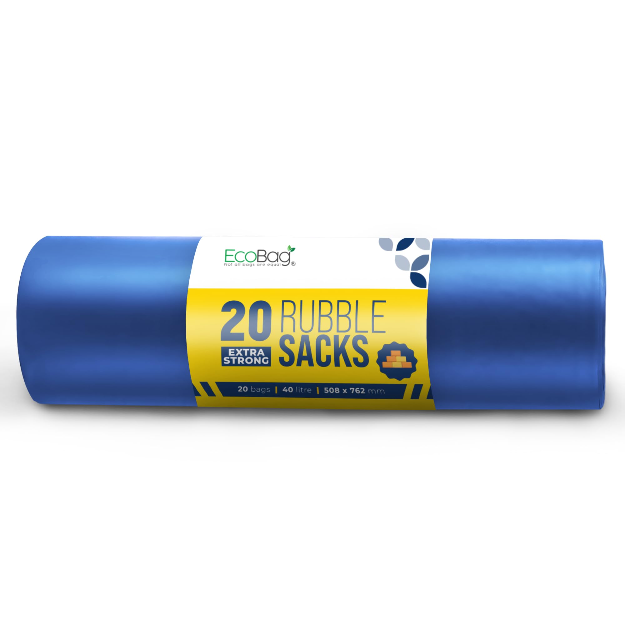 EcoBag Rubble Sacks - Heavy Duty Bin Liners | 40 Litre Capacity | 20 Count 1