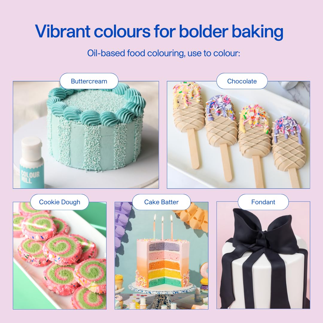 Colour Mill Oil Blend Food Colouring Teal - Oil-Based Baking Colouring 20ml