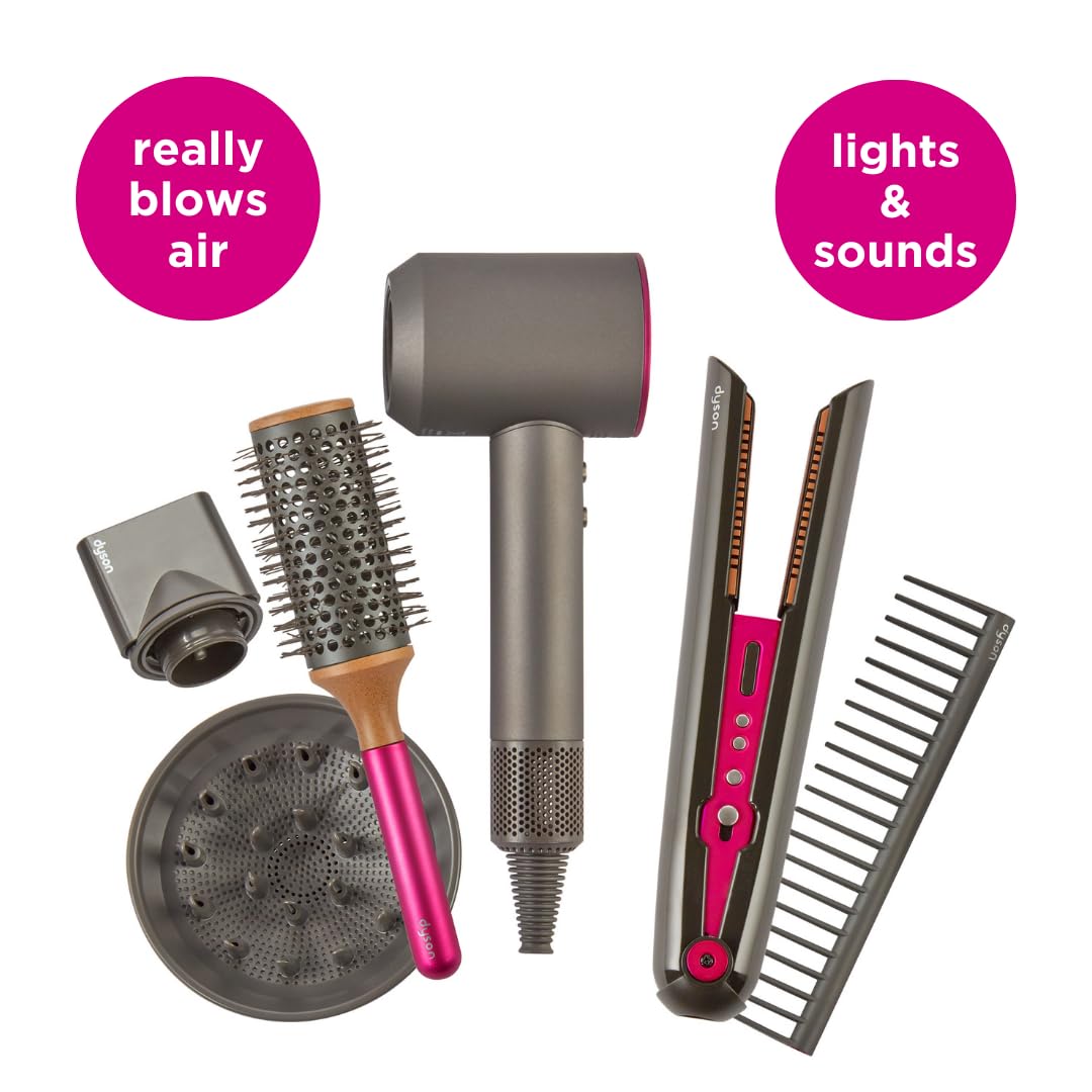 Casdon Dyson Supersonic & Corrale Deluxe Styling Set - Realistic Lights, Sounds & Cool Air Blow for Ages 3+ 14