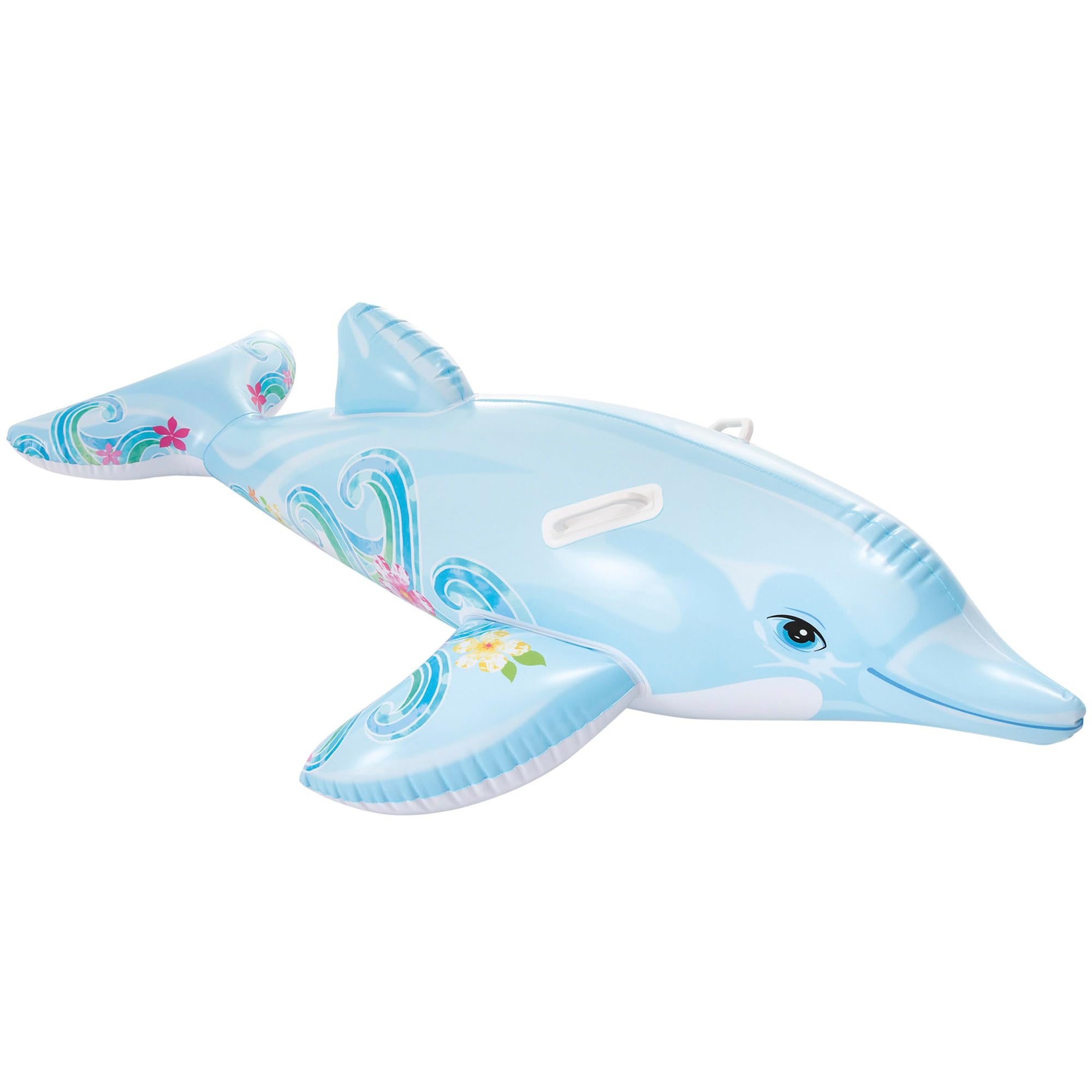 Intex Inflatable Ride-On Dolphin Pool Toy | Heavy Duty Vinyl | Lite Blue 1