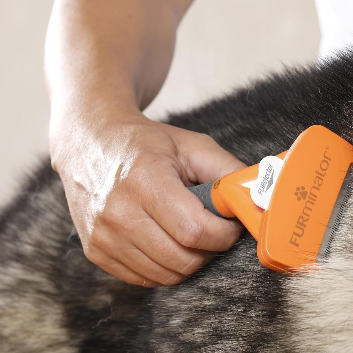 FURminator Undercoat deShedding Tool - Medium Short Hair Dogs (9-23 kg) | Orange/Grey | Size M 5