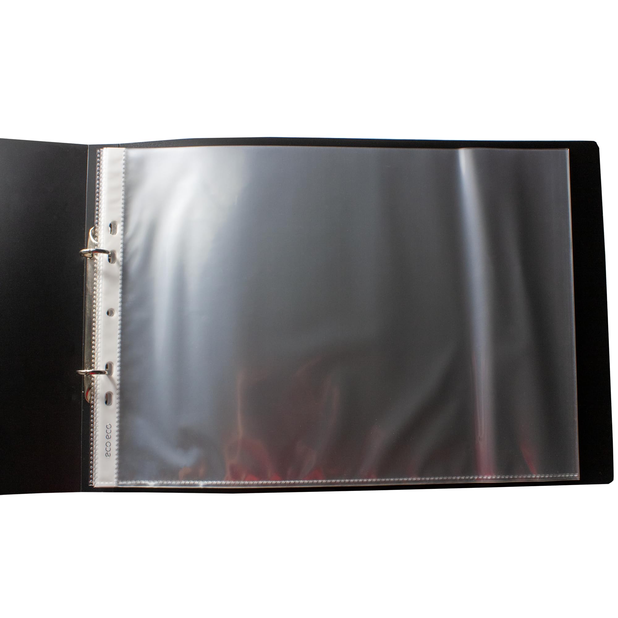eco-eco A4 95% Recycled Presentation 22mm Spine 2 Ring Landscape O-Ring Binder Black