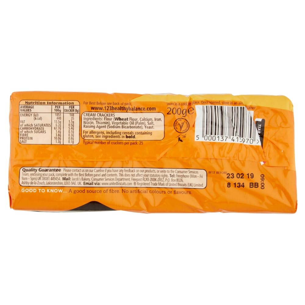 Jacob's Original Cream Crackers 200g