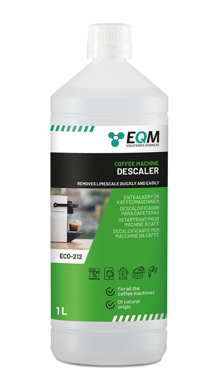 EQM - ECO-212 Coffee Machine Descaler - 1L - 100% Natural Origin with Citric Acid
