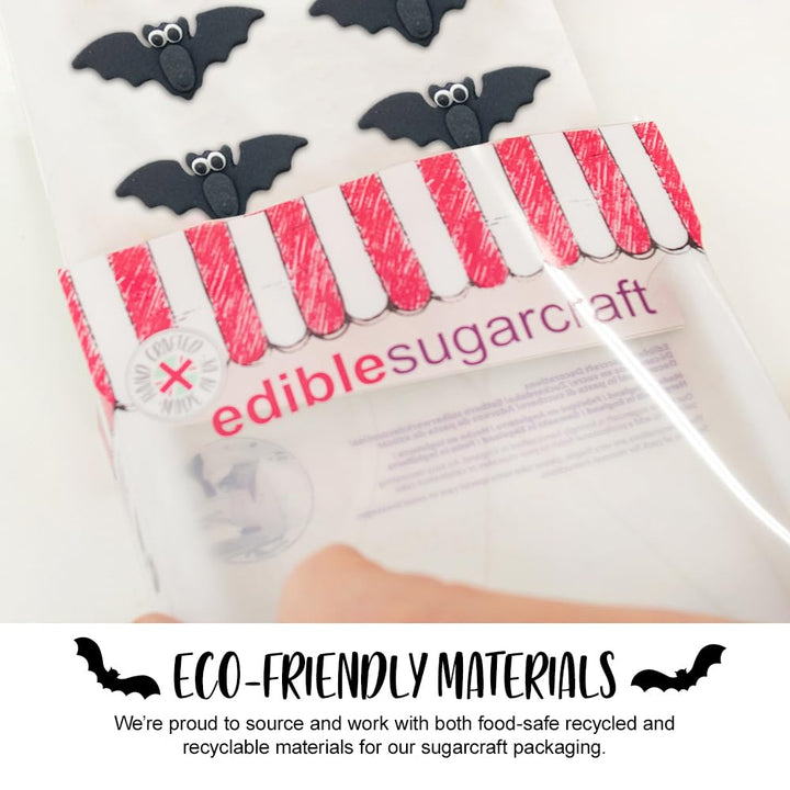 Anniversary House - 6pcs Halloween Vampire Bats Edible Cake Toppers