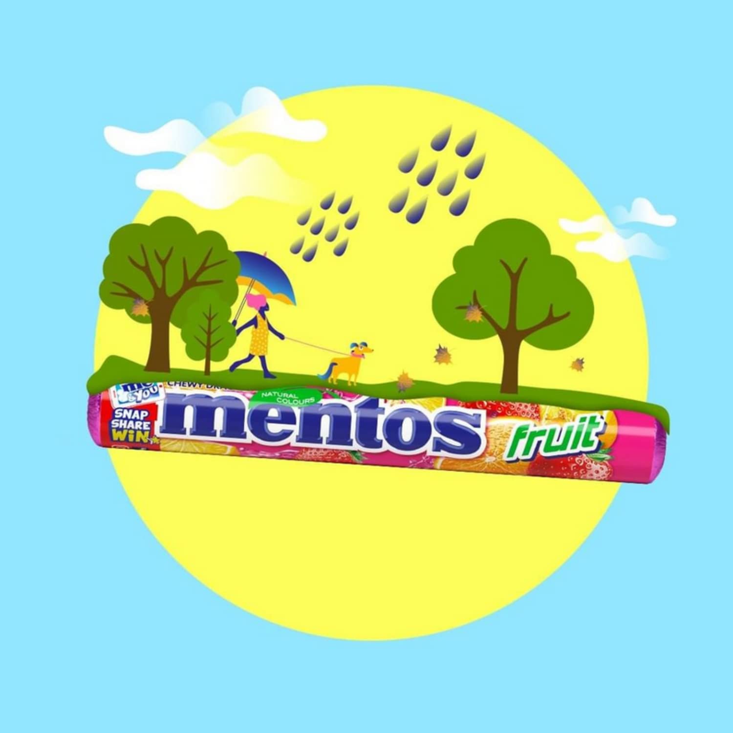 Mentos Soft Chews mit Fruchtgeschmack, natürliche Farben, 5er-Pack Party-Süßigkeiten 4