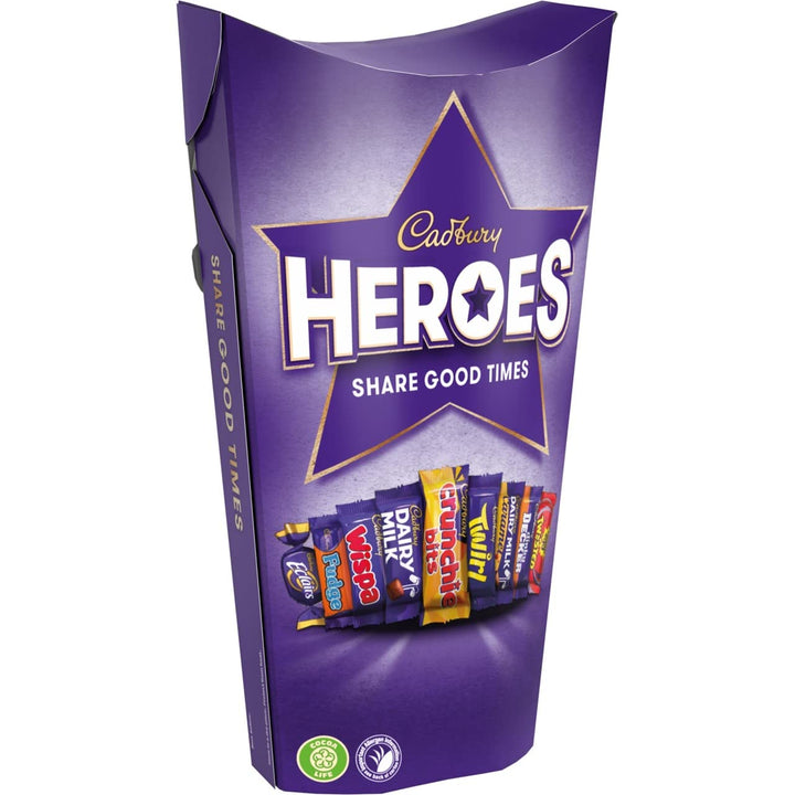 Cadbury Heroes Assorted Miniature Chocolate Bars 290g Carton