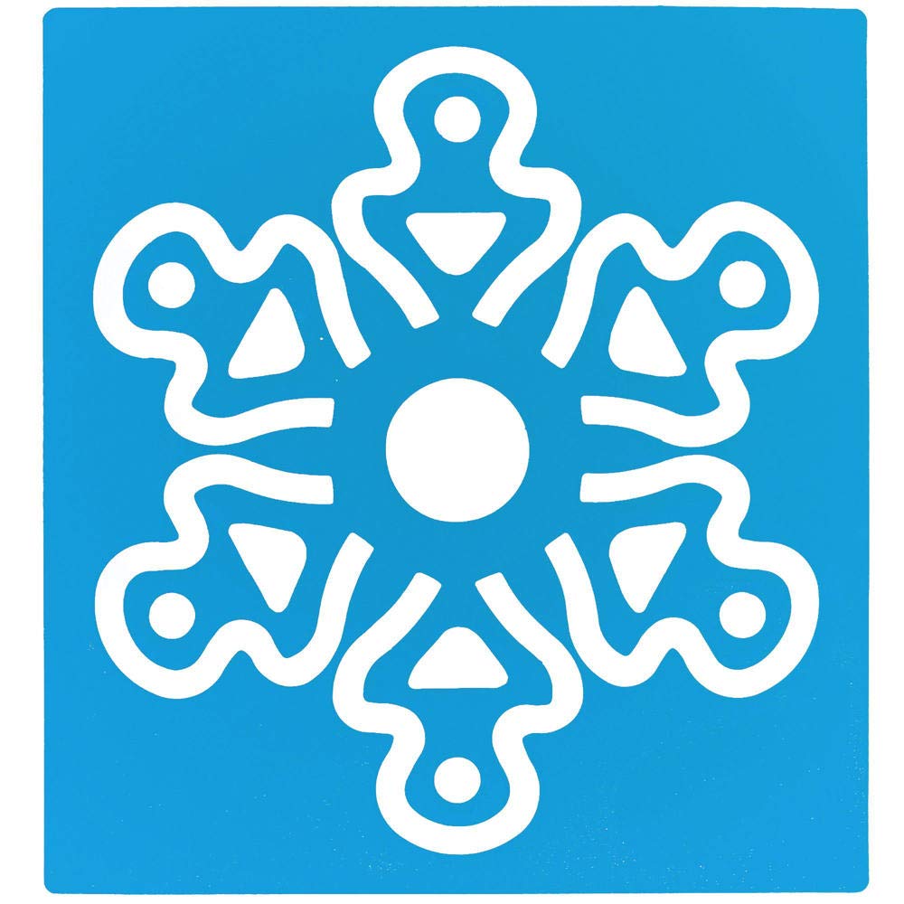 Baker Ross Snowflake Stencils - Pack of 8 Assorted Designs for Christmas Crafting 4