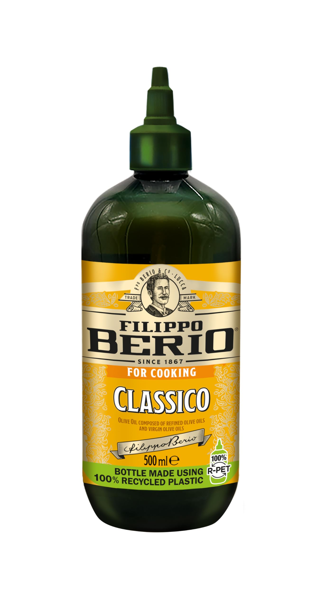 Filippo Berio Classico Olive Oil - Versatile Flavor, Squeezable Bottle | 500ml 1
