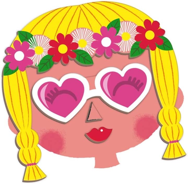 Janod Magnéti'book Girl's Crazy Faces - Magnetic Educational Game for Ages 3-8 6