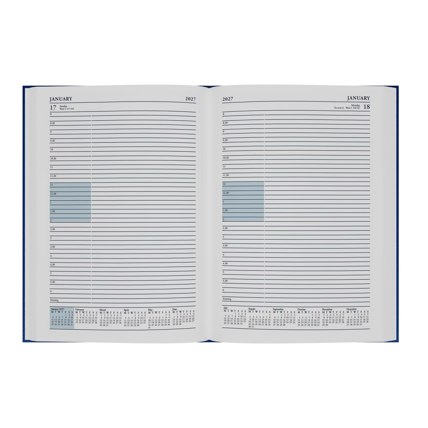 Collins 2026-2027 Mid/Academic Year A4 Day-to-Page Appointment Book & Planner | Red Hardcover