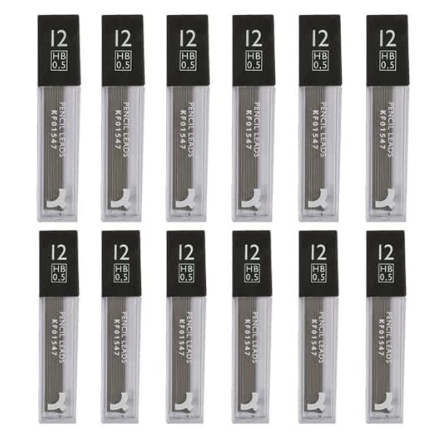 Q-Connect 0.5mm HB Mechanical Pencil Leads - 144 Refills (12 Tubes) | High Polymer 1