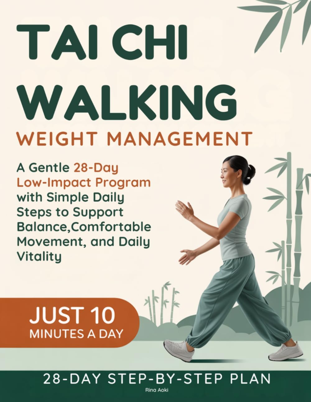 Rina Aoki - Tai Chi Walking for Weight Management | Gentle 28-Day Low-Impact Program | Paperback 1