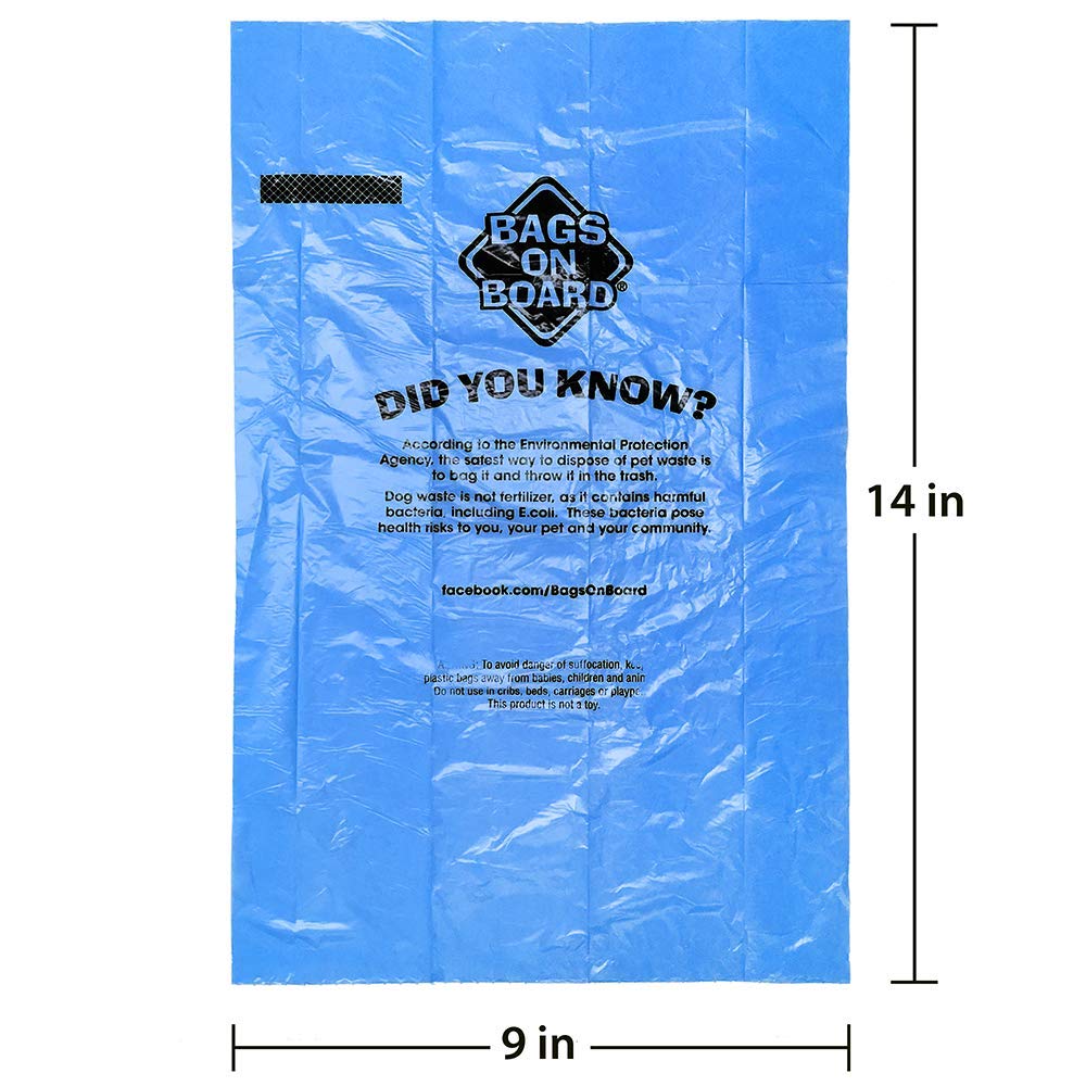 Bags on Board Dog Poop Bags - 315 Count Refill Pack | 9 x 14 Inches | Leak Proof | Unscented 4