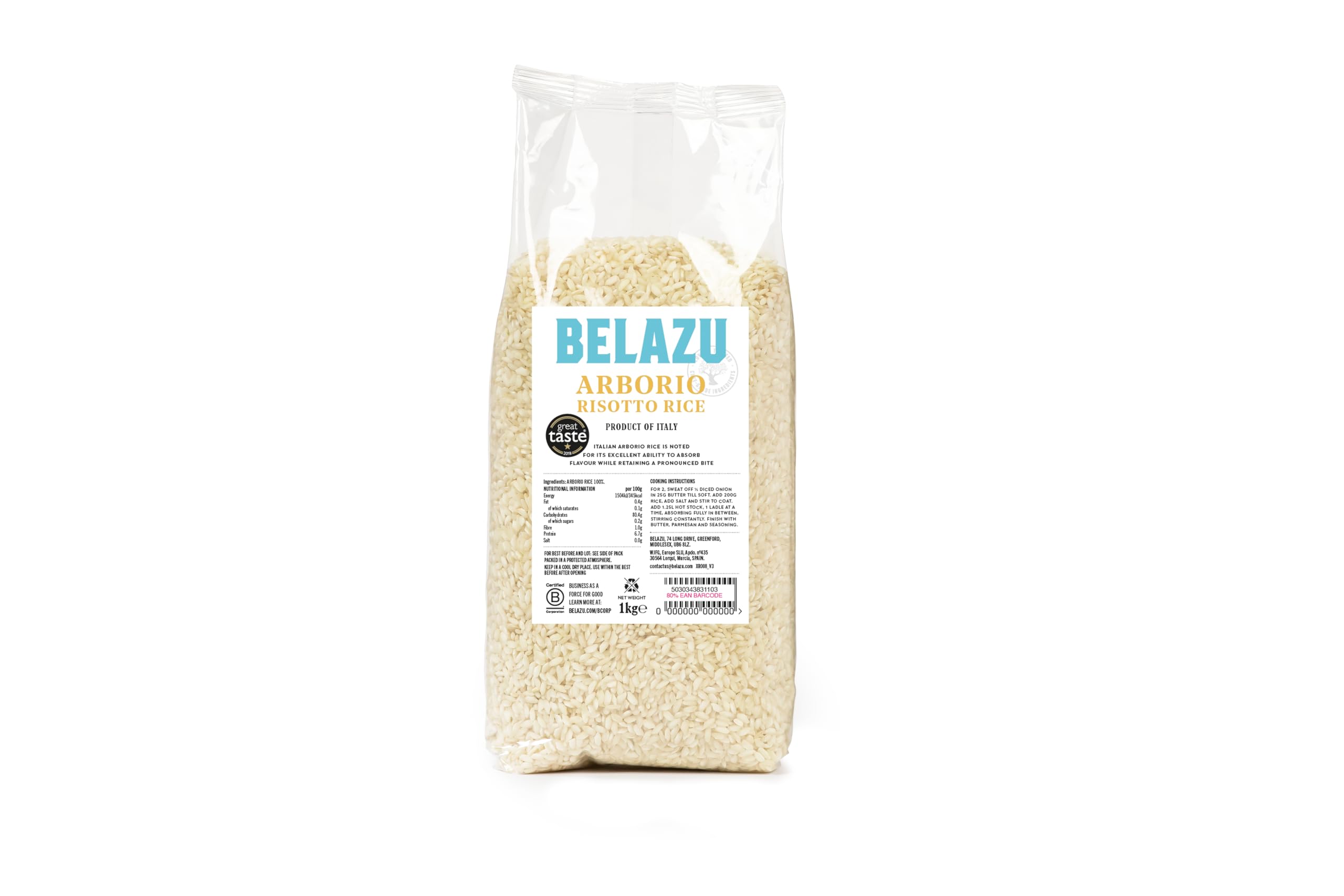 Fresh Olive Arborio Risotto Rice - High Starch Content for Creamy Texture | 1 kg