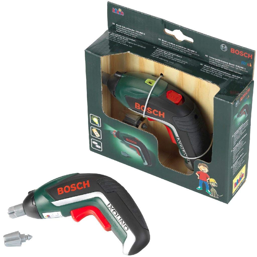 Theo Klein Bosch Ixolino II Cordless Screwdriver Toy - Realistic Sounds & Lights | Ages 3+ | Multi-Colored