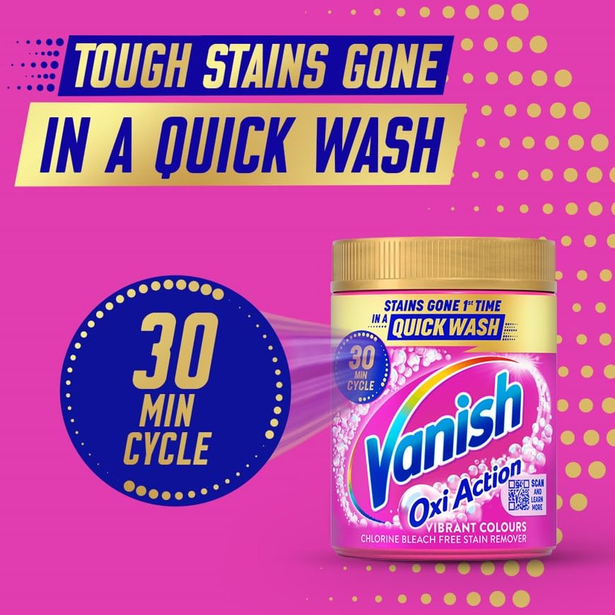 Vanish - Gold Oxi Action Stain Remover and Laundry Booster Powder for Colours 1.5kg 13
