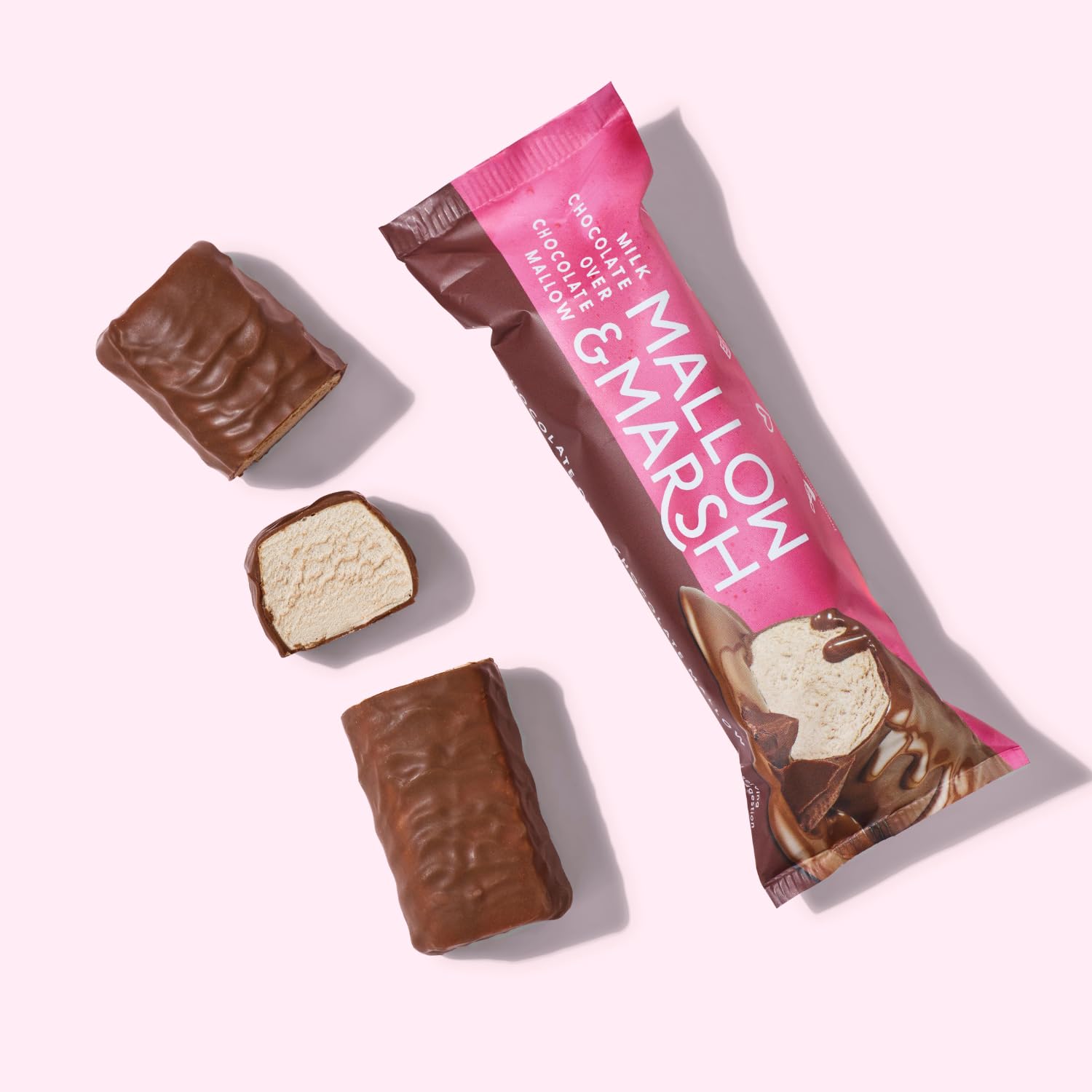 Mallow & Marsh Chocolate Marshmallow Bar - Multipack 12 x 35g, Belgian Milk Chocolate Coated, Handmade in UK 2