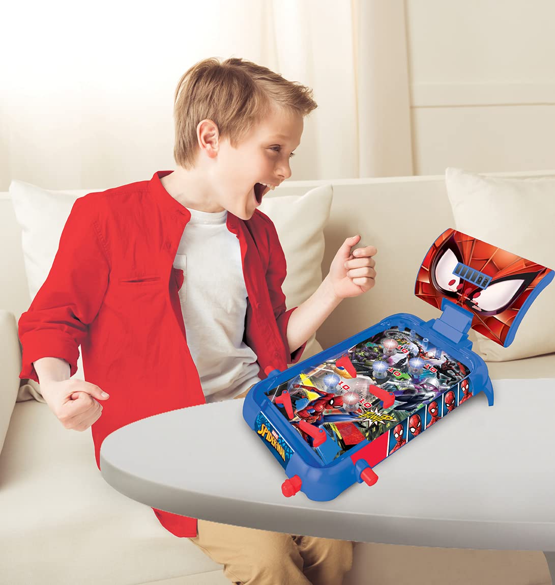 Lexibook Spider-Man Electronic Table Pinball Machine - Action Game with LCD Display, Lights & Sound - Ages 5+ 9
