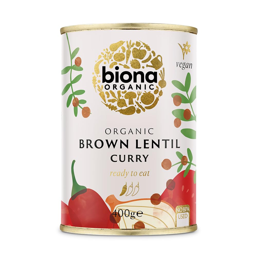 Biona Organic Brown Lentil Curry - 400g | Source of Protein | Vegan Friendly 1