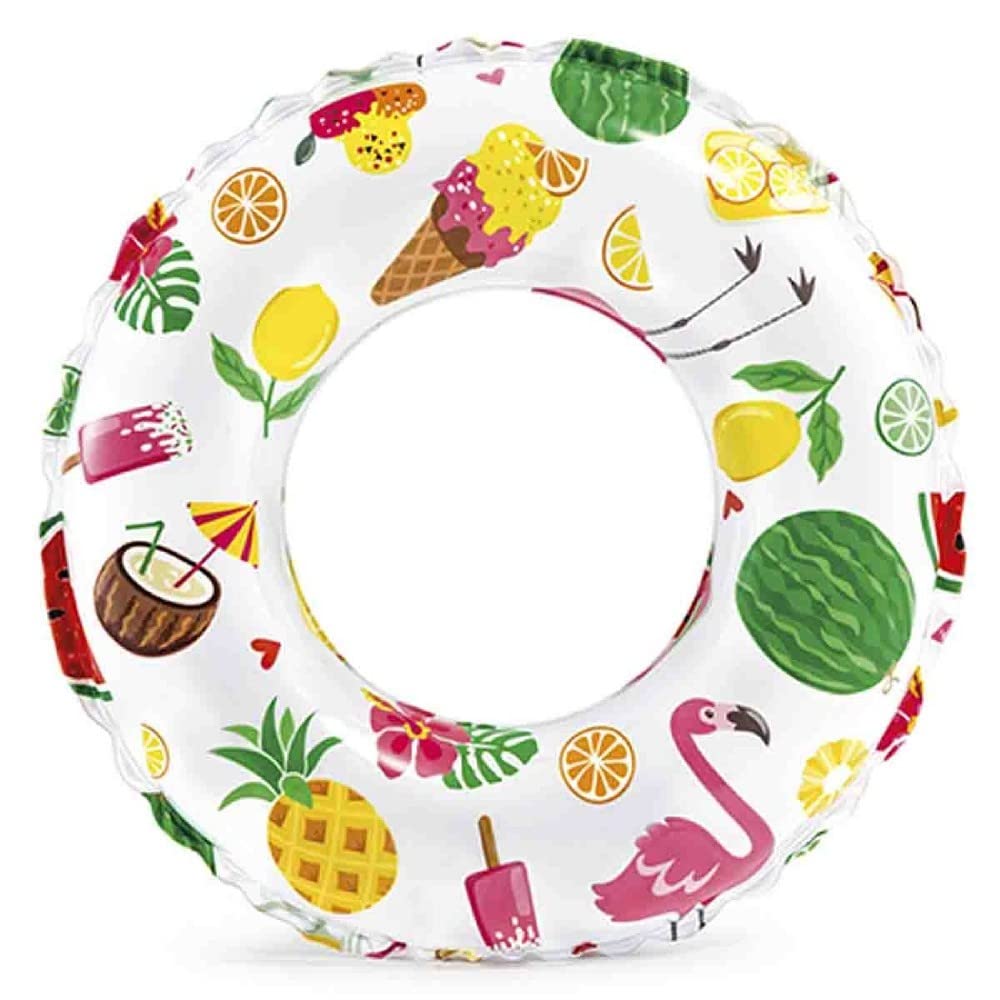 Intex Lively Print Swim Ring - 51cm Diameter | Multi-colour | Plastic 2