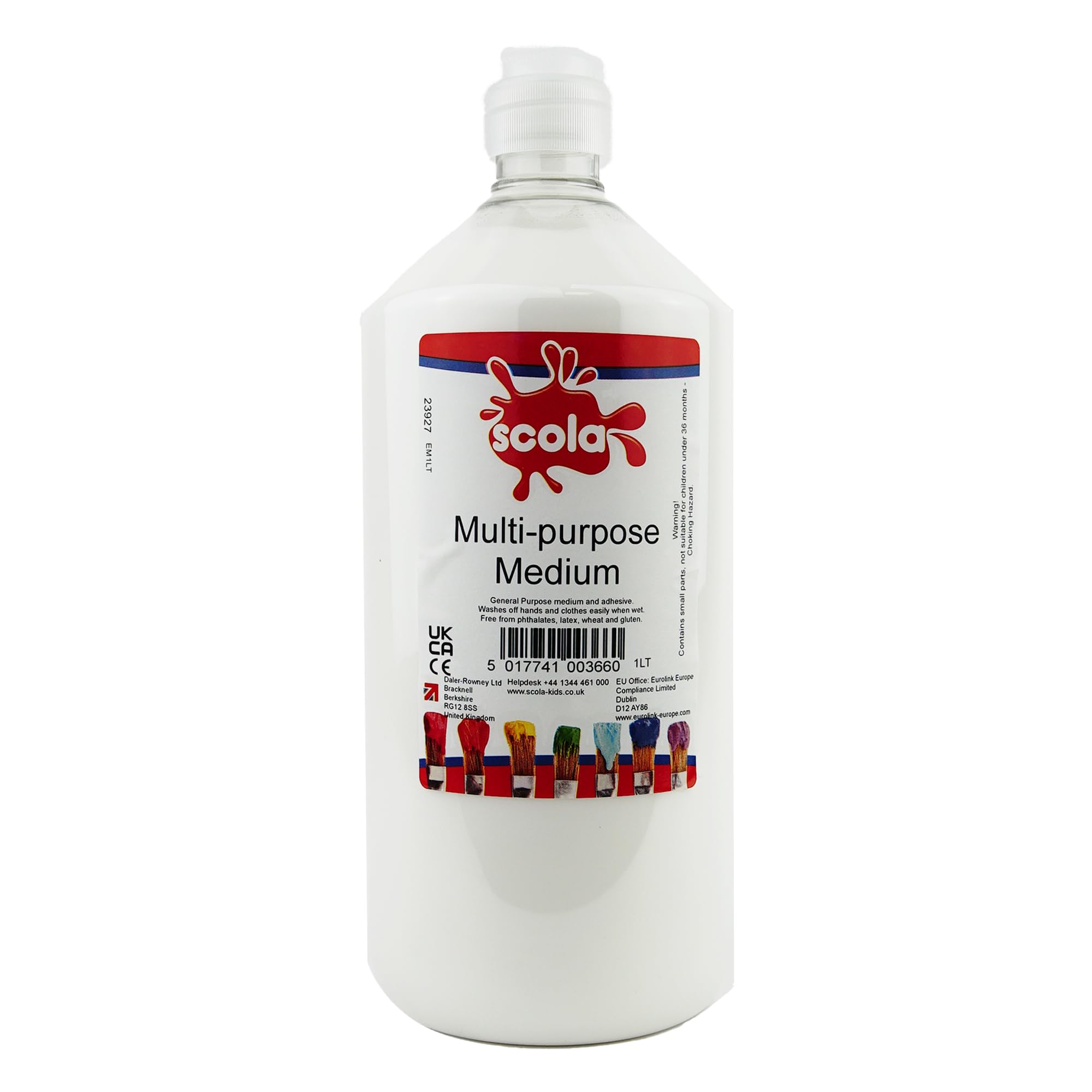 scola Craft PVA Glue - 1 Litre Bottle | Dries Clear | Phthalate & Gluten Free 1