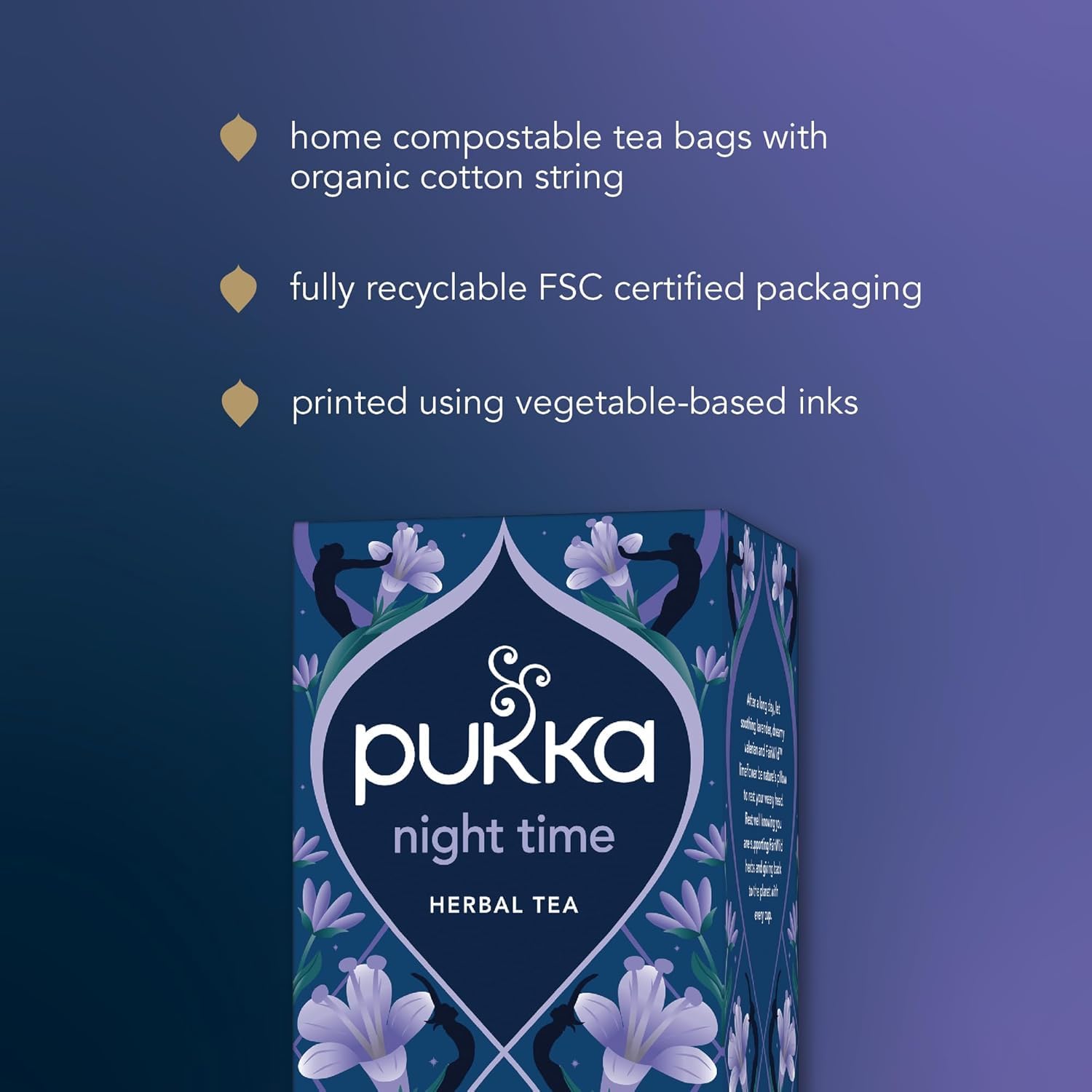 Pukka Herbs Night Time Organic Herbal Tea - Promotes Relaxation & Aids Sleep | 40 Count Teabags 7