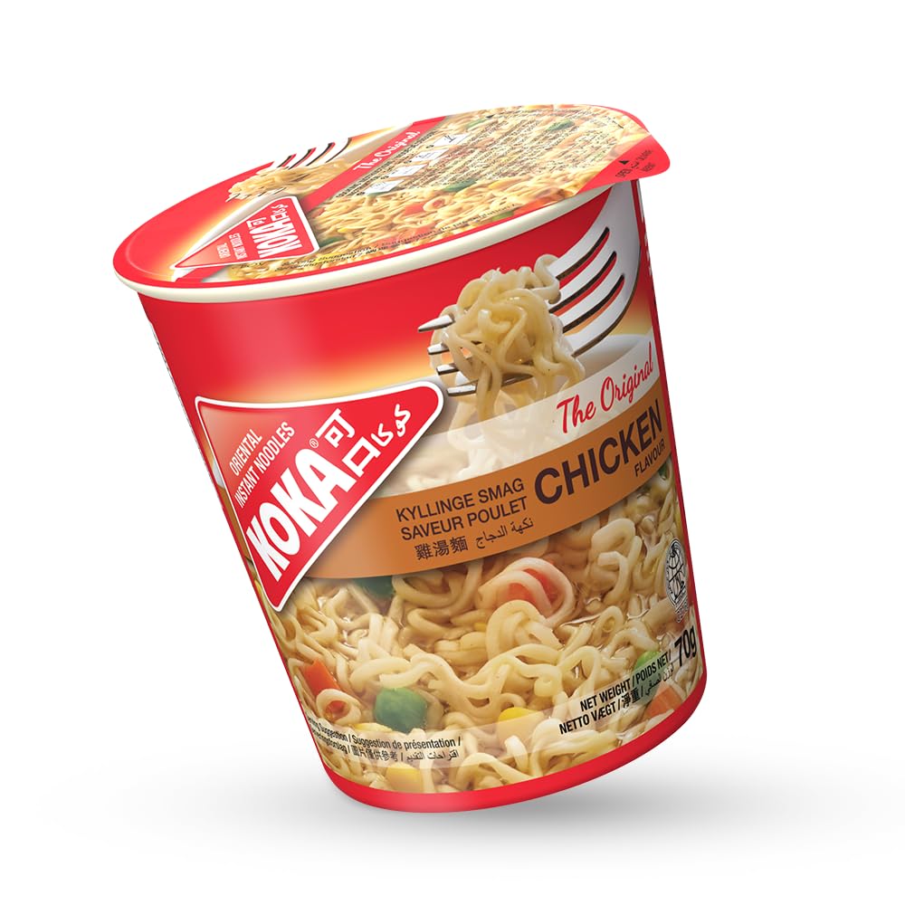 Koka Original Chicken Flavour Oriental Style Instant Noodles 12 Cups (70g Each)