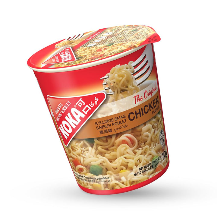 Koka Original Chicken Flavour Oriental Style Instant Noodles 12 Cups (70g Each)